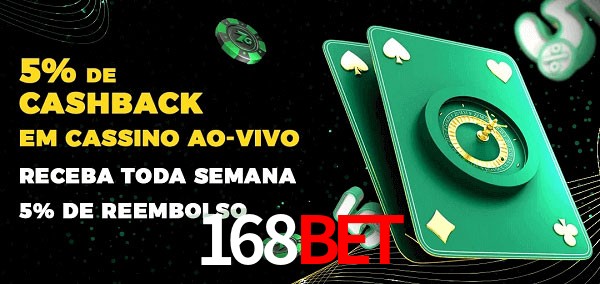Promoções do cassino ao Vivo 168bet